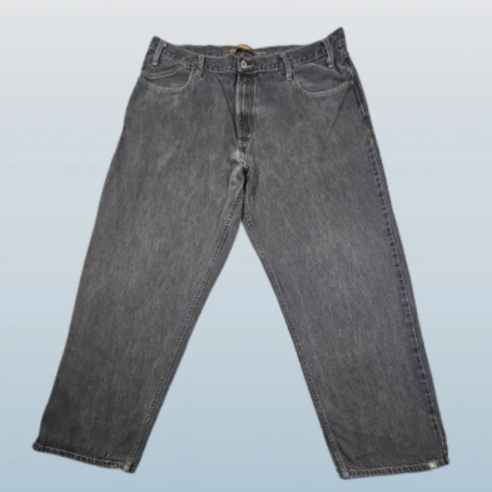 Vintage Levi's Silver Tab Men's 40x32 Relaxed Fit Baggy Jeans in Charcoal